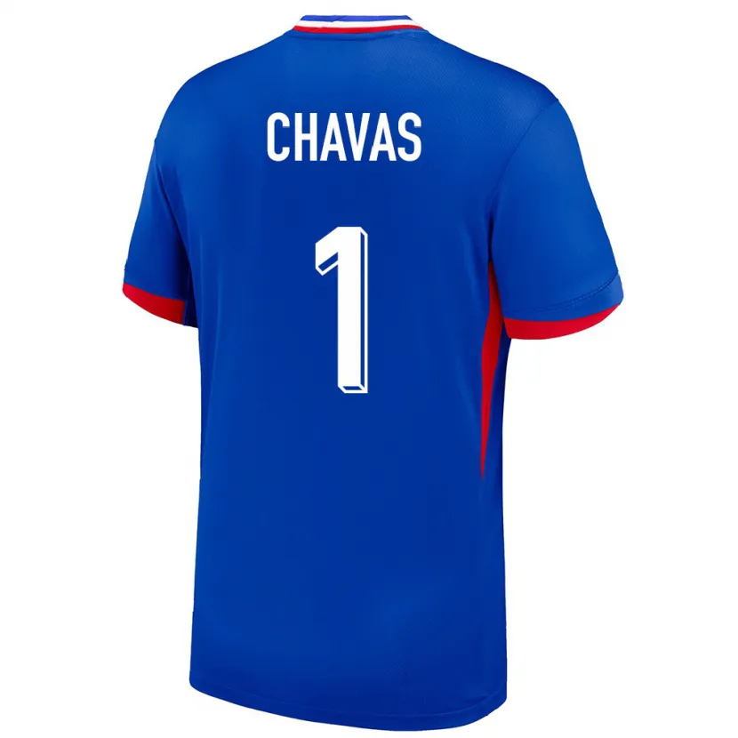 Danxen Kinder Frankreich Mylene Chavas #1 Blau Heimtrikot Trikot 24-26 T-Shirt