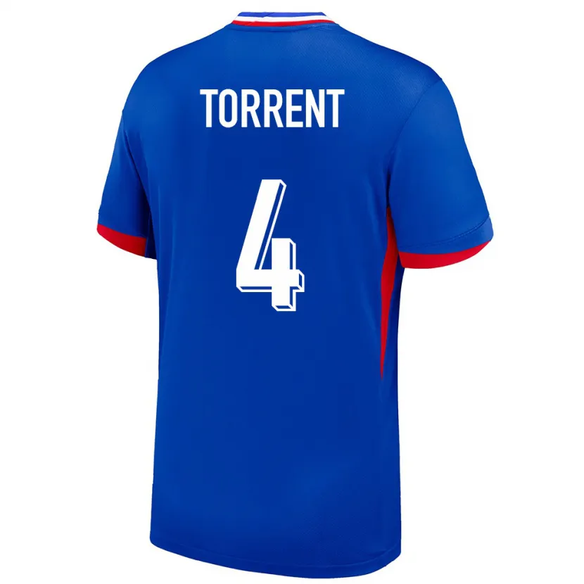 Danxen Kinder Frankreich Marion Torrent #4 Blau Heimtrikot Trikot 24-26 T-Shirt
