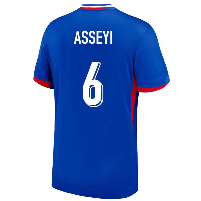 Danxen Kinder Frankreich Viviane Asseyi #6 Blau Heimtrikot Trikot 24-26 T-Shirt