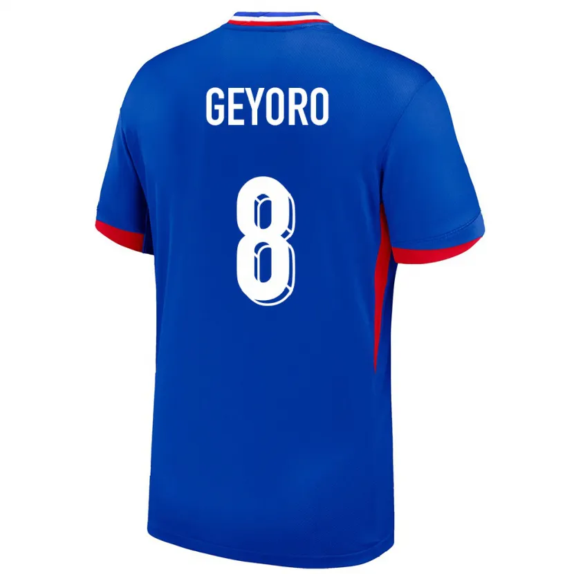 Danxen Kinder Frankreich Grace Geyoro #8 Blau Heimtrikot Trikot 24-26 T-Shirt