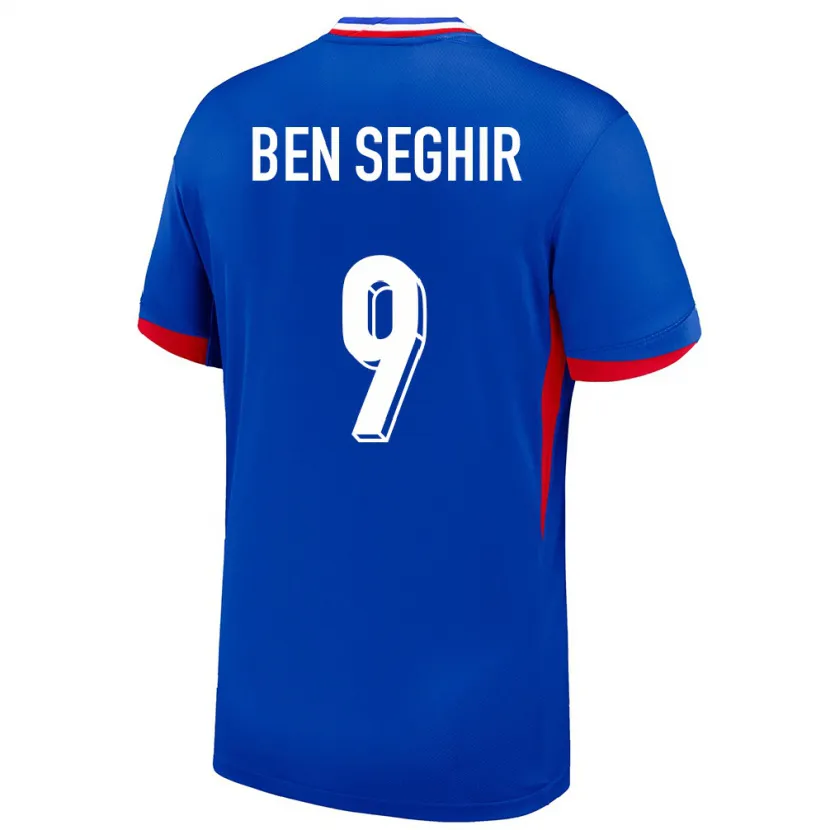 Danxen Kinder Frankreich Salim Ben Seghir #9 Blau Heimtrikot Trikot 24-26 T-Shirt