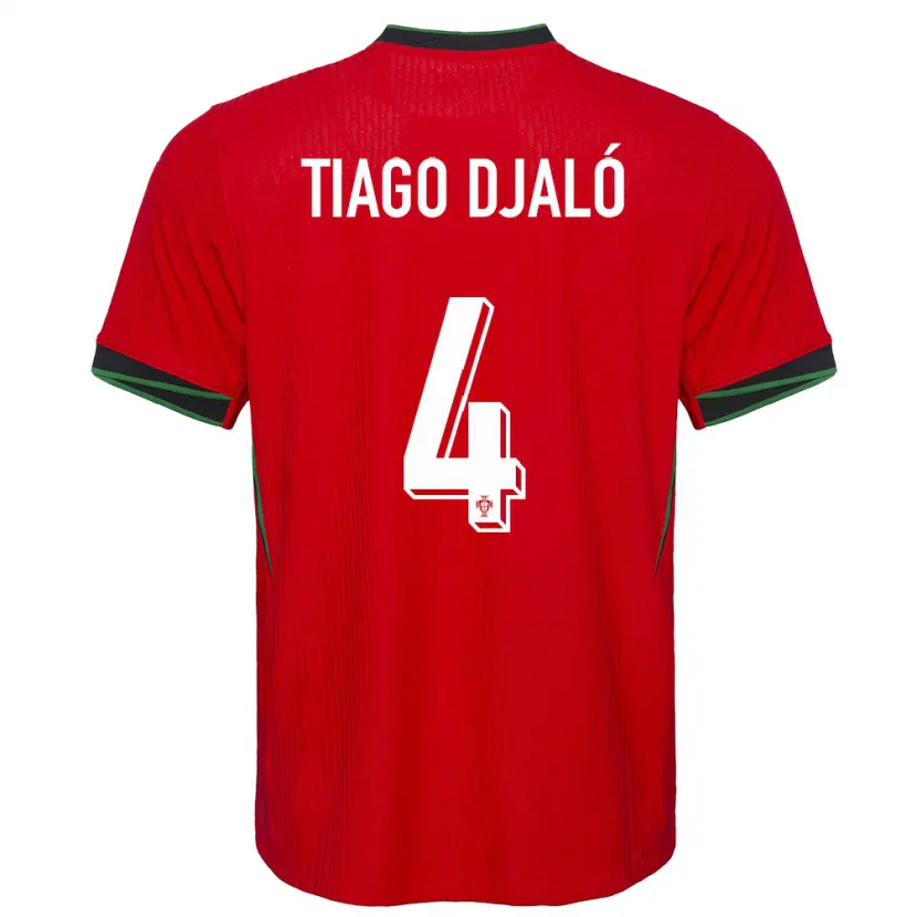 Danxen Kinder Portugal Tiago Djalo #4 Rot Heimtrikot Trikot 24-26 T-Shirt