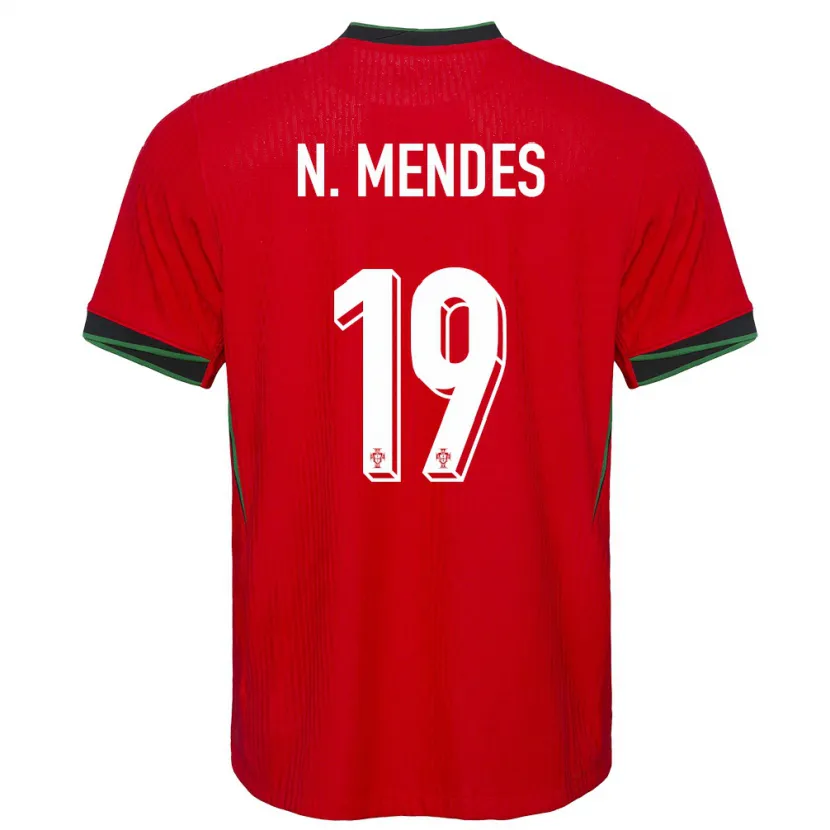 Danxen Kinder Portugal Nuno Mendes #19 Rot Heimtrikot Trikot 24-26 T-Shirt
