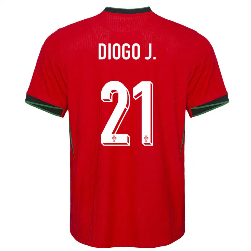 Danxen Kinder Portugal Diogo Jota #21 Rot Heimtrikot Trikot 24-26 T-Shirt