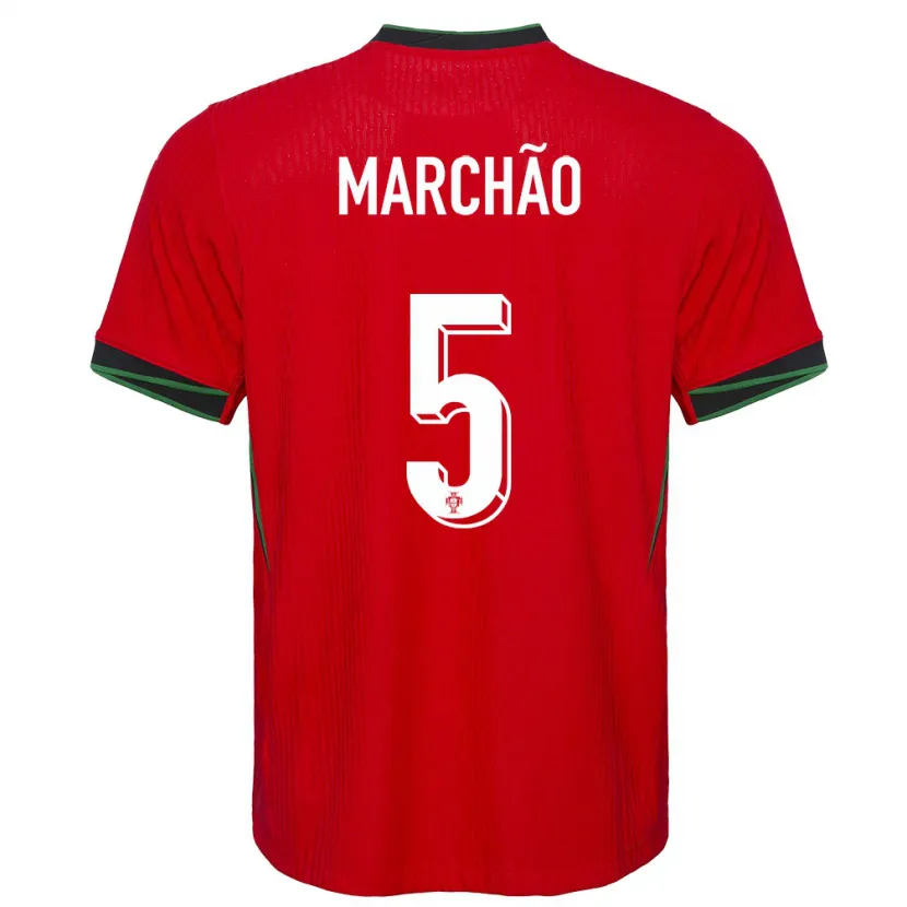 Danxen Kinder Portugal Joana Marchao #5 Rot Heimtrikot Trikot 24-26 T-Shirt