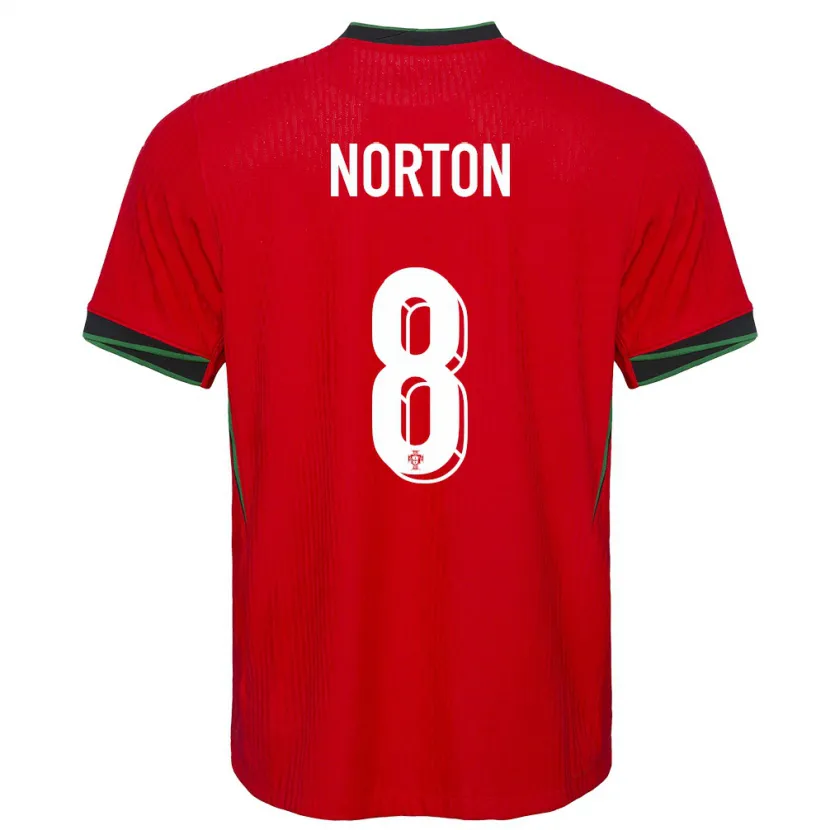 Danxen Kinder Portugal Andreia Norton #8 Rot Heimtrikot Trikot 24-26 T-Shirt