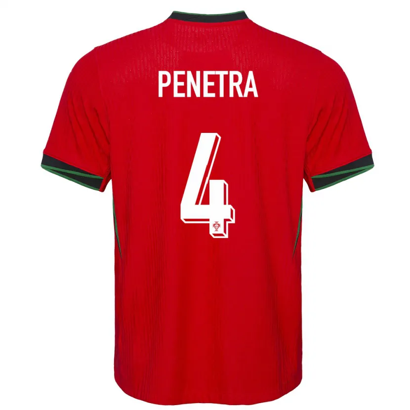 Danxen Kinder Portugal Alexandre Penetra #4 Rot Heimtrikot Trikot 24-26 T-Shirt