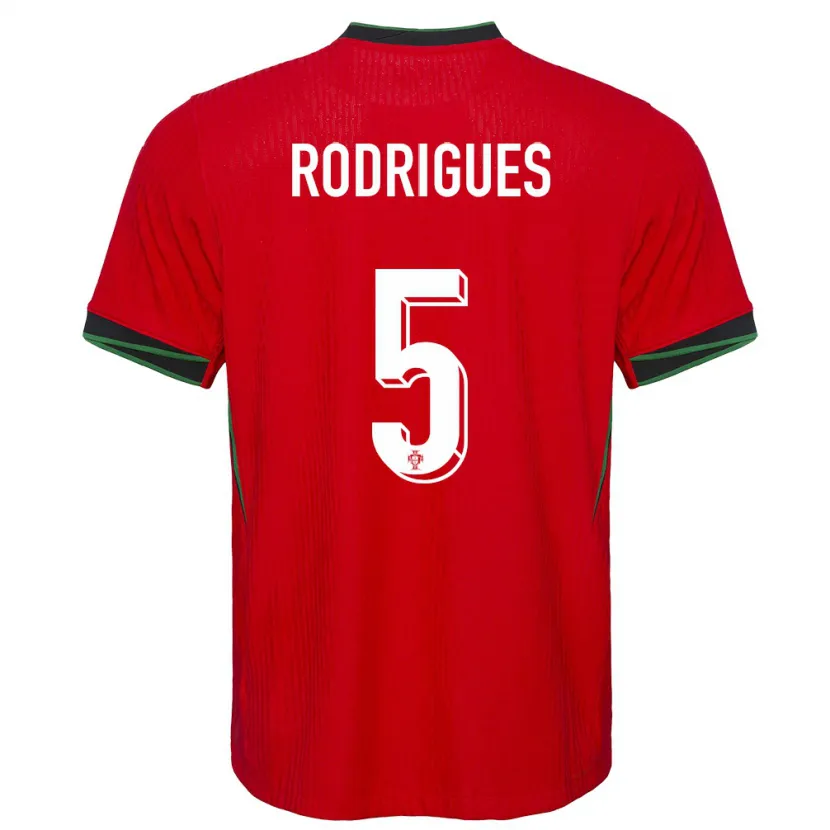 Danxen Kinder Portugal Rafael Rodrigues #5 Rot Heimtrikot Trikot 24-26 T-Shirt