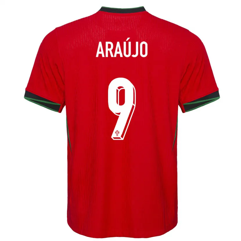 Danxen Kinder Portugal Henrique Araujo #9 Rot Heimtrikot Trikot 24-26 T-Shirt