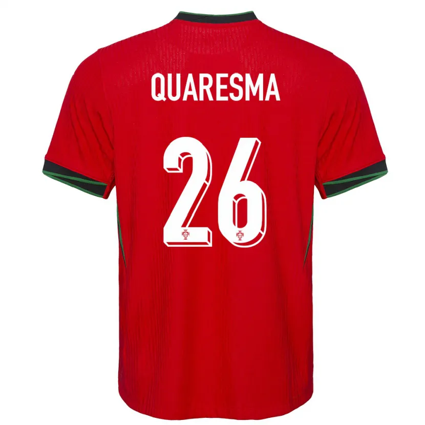 Danxen Kinder Portugal Eduardo Quaresma #26 Rot Heimtrikot Trikot 24-26 T-Shirt