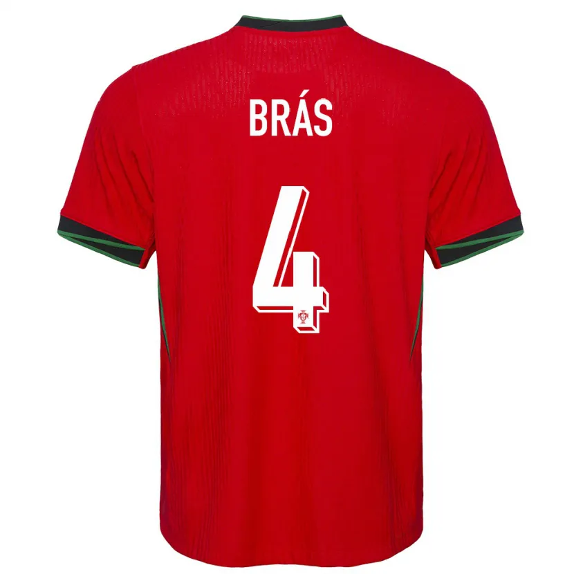 Danxen Kinder Portugal Gabi Bras #4 Rot Heimtrikot Trikot 24-26 T-Shirt