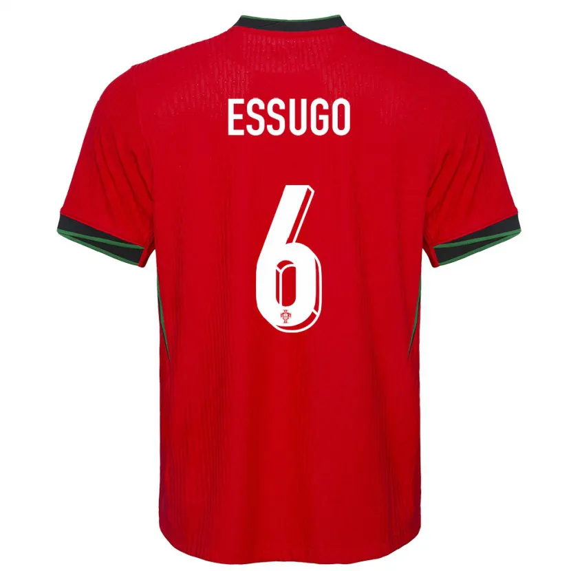 Danxen Kinder Portugal Dario Essugo #6 Rot Heimtrikot Trikot 24-26 T-Shirt
