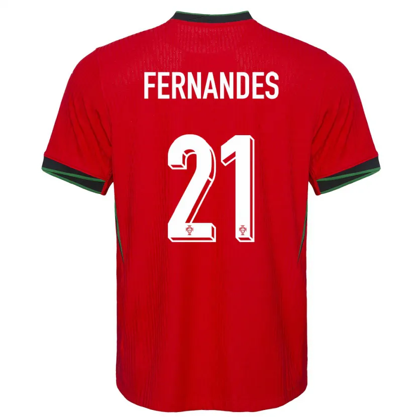 Danxen Kinder Portugal Mateus Fernandes #21 Rot Heimtrikot Trikot 24-26 T-Shirt