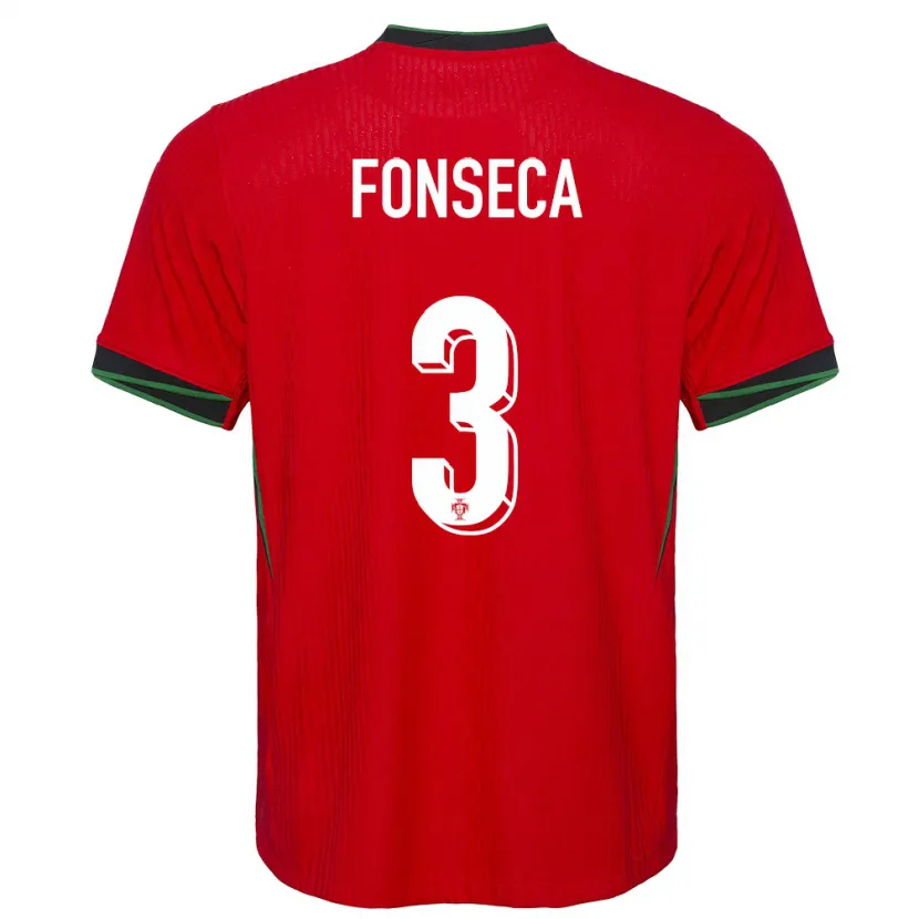 Danxen Kinder Portugal Joao Fonseca #3 Rot Heimtrikot Trikot 24-26 T-Shirt