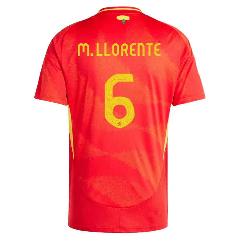 Danxen Kinder Spanien Marcos Llorente #6 Rot Heimtrikot Trikot 24-26 T-Shirt