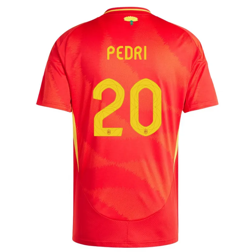 Danxen Kinder Spanien Pedri #20 Rot Heimtrikot Trikot 24-26 T-Shirt
