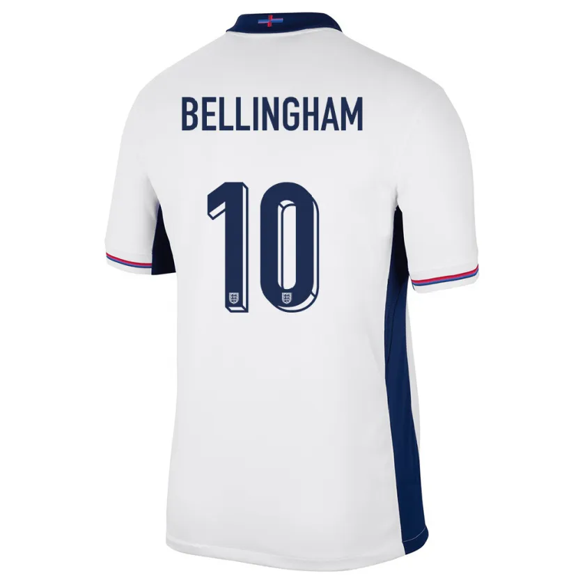 Danxen Kinder England Jude Bellingham #10 Weiß Heimtrikot Trikot 24-26 T-Shirt