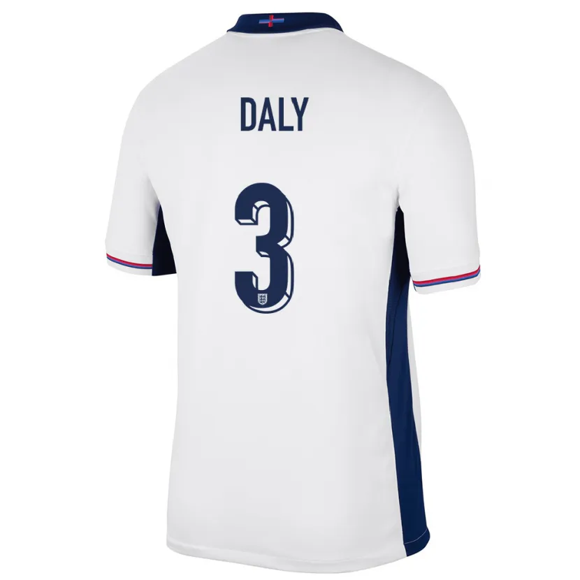 Danxen Kinder England Rachel Daly #3 Weiß Heimtrikot Trikot 24-26 T-Shirt