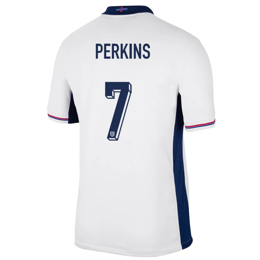 Danxen Kinder England Sonny Perkins #7 Weiß Heimtrikot Trikot 24-26 T-Shirt