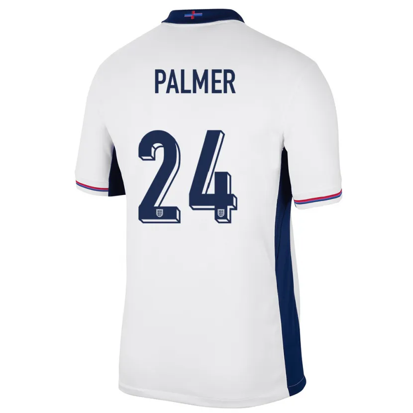 Danxen Kinder England Cole Palmer #24 Weiß Heimtrikot Trikot 24-26 T-Shirt