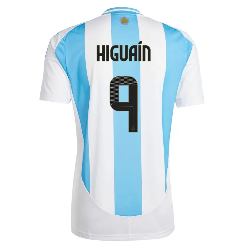Danxen Kinder Argentinien Gonzalo Higuain #9 Weiß Blau Heimtrikot Trikot 24-26 T-Shirt
