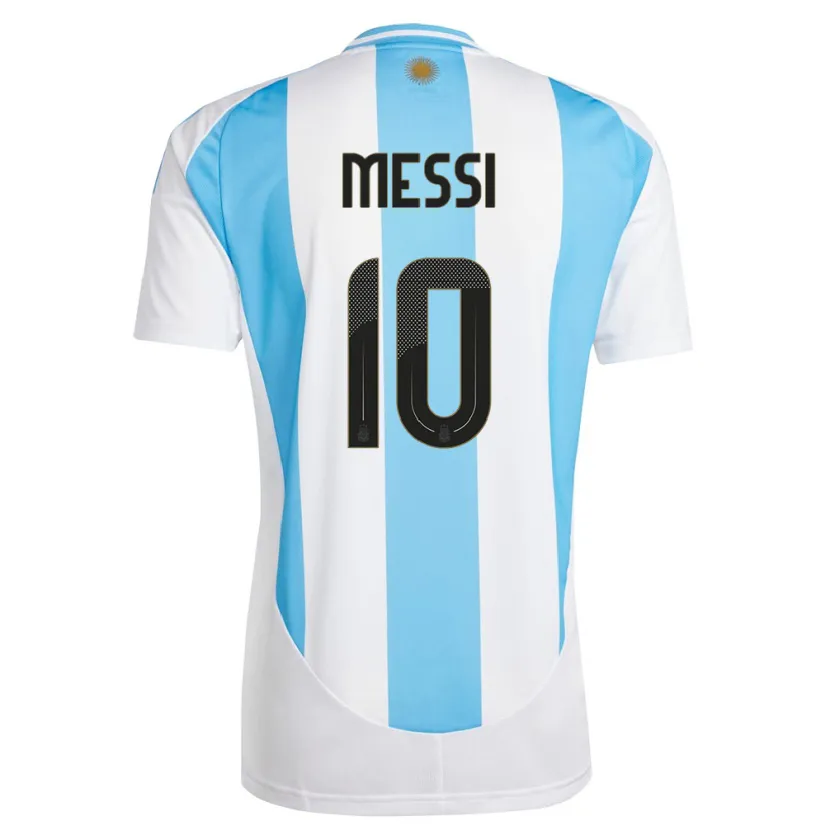 Danxen Kinder Argentinien Lionel Messi #10 Weiß Blau Heimtrikot Trikot 24-26 T-Shirt