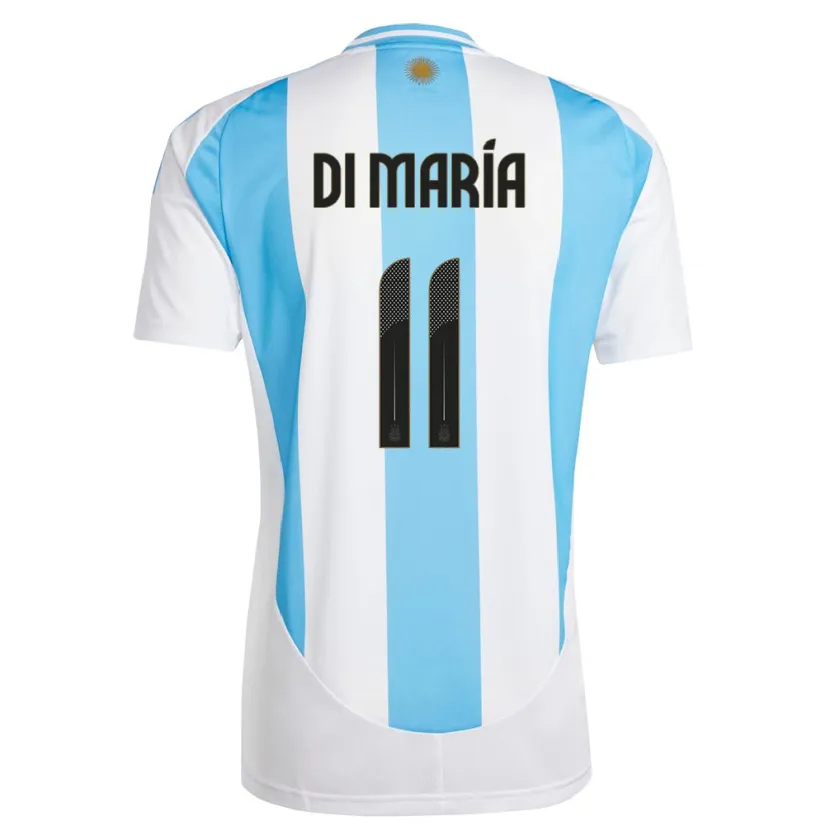 Danxen Kinder Argentinien Angel Di Maria #11 Weiß Blau Heimtrikot Trikot 24-26 T-Shirt