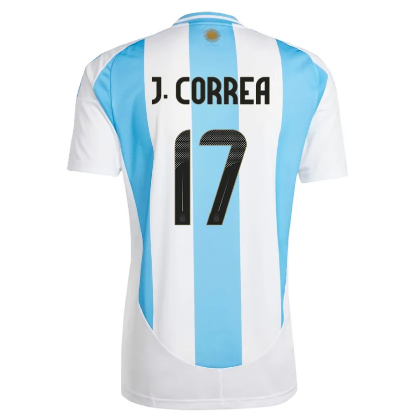 Danxen Kinder Argentinien Joaquin Correa #17 Weiß Blau Heimtrikot Trikot 24-26 T-Shirt