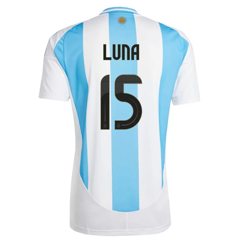 Danxen Kinder Argentinien Alex Luna #15 Weiß Blau Heimtrikot Trikot 24-26 T-Shirt
