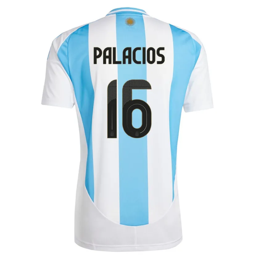 Danxen Kinder Argentinien Tomas Palacios #16 Weiß Blau Heimtrikot Trikot 24-26 T-Shirt