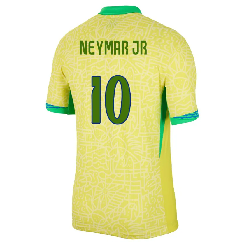 Danxen Kinder Brasilien Neymar #10 Gelb Heimtrikot Trikot 24-26 T-Shirt