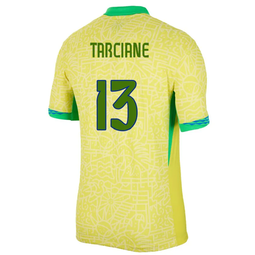 Danxen Kinder Brasilien Tarciane #13 Gelb Heimtrikot Trikot 24-26 T-Shirt