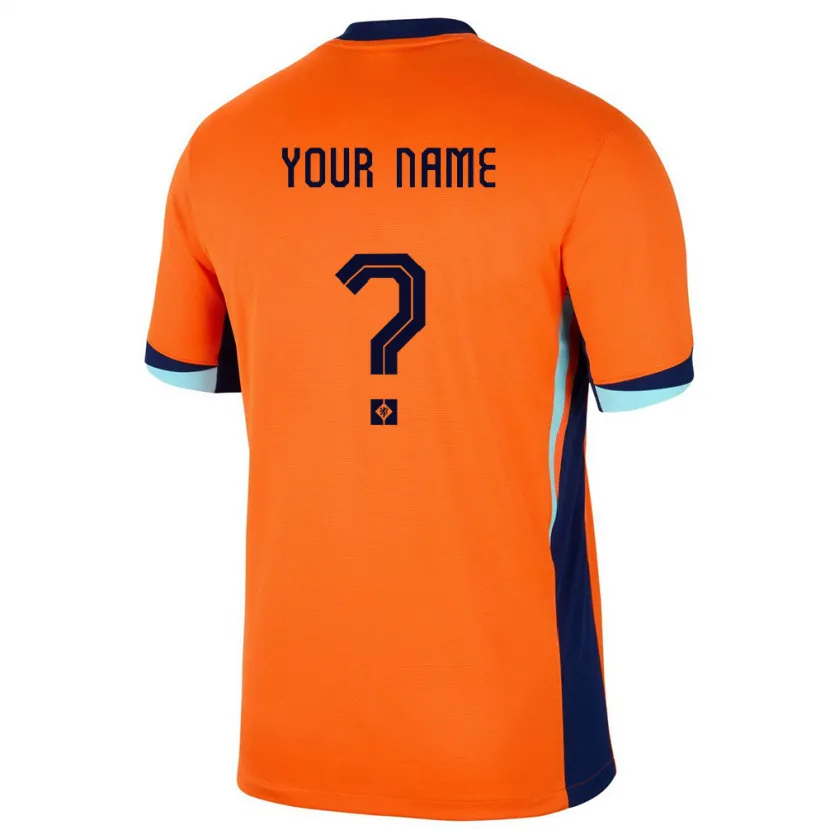 Danxen Kinder Niederlande Ihren Namen #0 Orange Heimtrikot Trikot 24-26 T-Shirt