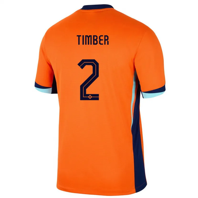 Danxen Kinder Niederlande Jurrien Timber #2 Orange Heimtrikot Trikot 24-26 T-Shirt