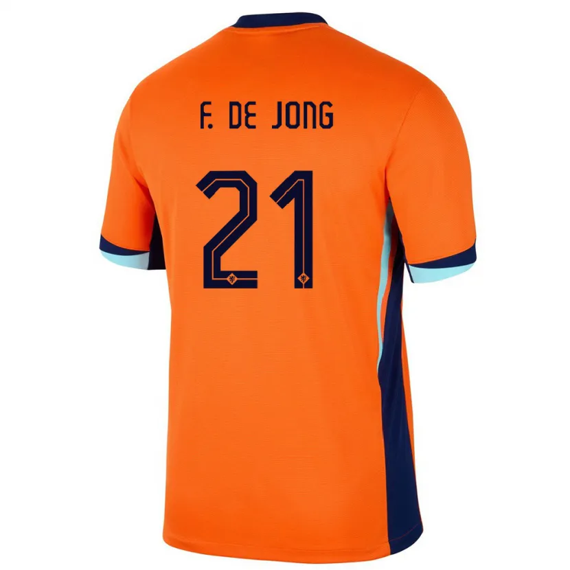 Danxen Kinder Niederlande Frenkie De Jong #21 Orange Heimtrikot Trikot 24-26 T-Shirt