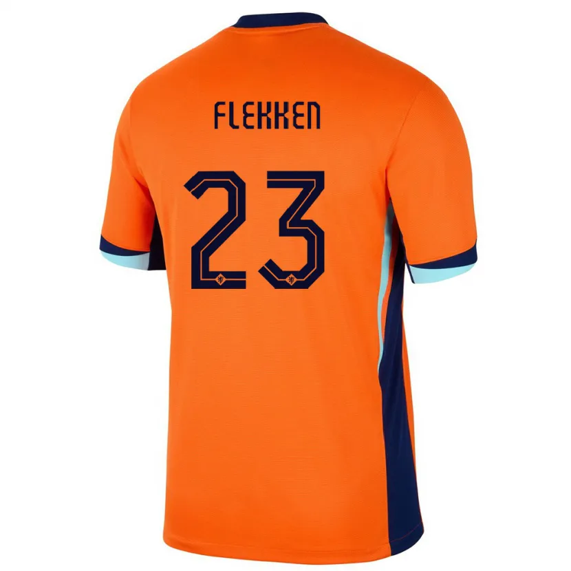 Danxen Kinder Niederlande Mark Flekken #23 Orange Heimtrikot Trikot 24-26 T-Shirt