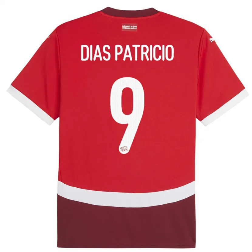 Danxen Kinder Schweiz Alexandre Dias Patricio #9 Rot Heimtrikot Trikot 24-26 T-Shirt