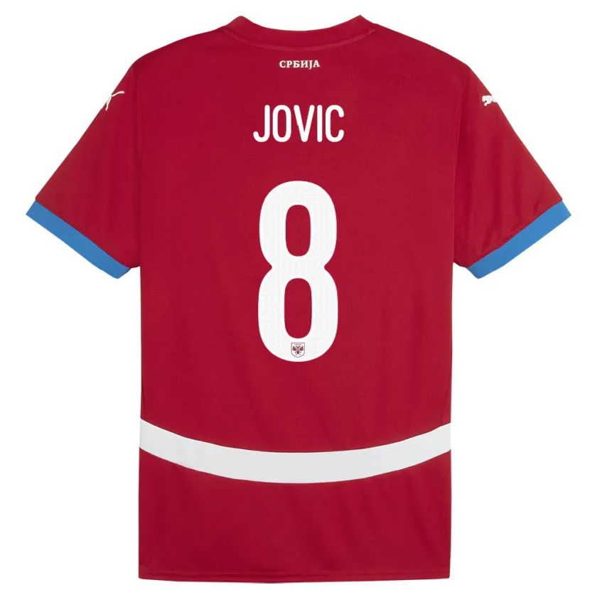 Danxen Kinder Serbien Luka Jovic #8 Rot Heimtrikot Trikot 24-26 T-Shirt