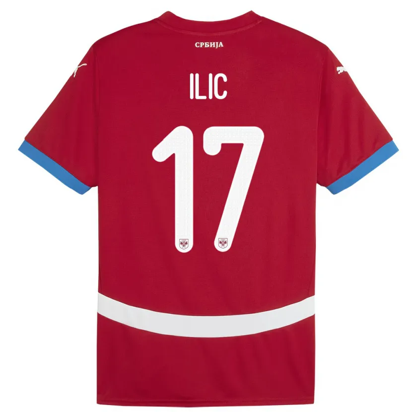 Danxen Kinder Serbien Ivan Ilic #17 Rot Heimtrikot Trikot 24-26 T-Shirt