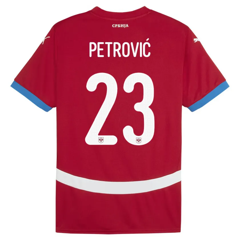 Danxen Kinder Serbien Jovana Petrovic #23 Rot Heimtrikot Trikot 24-26 T-Shirt