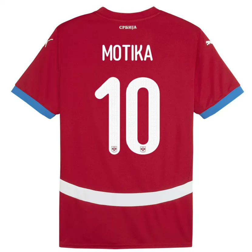 Danxen Kinder Serbien Nemanja Motika #10 Rot Heimtrikot Trikot 24-26 T-Shirt