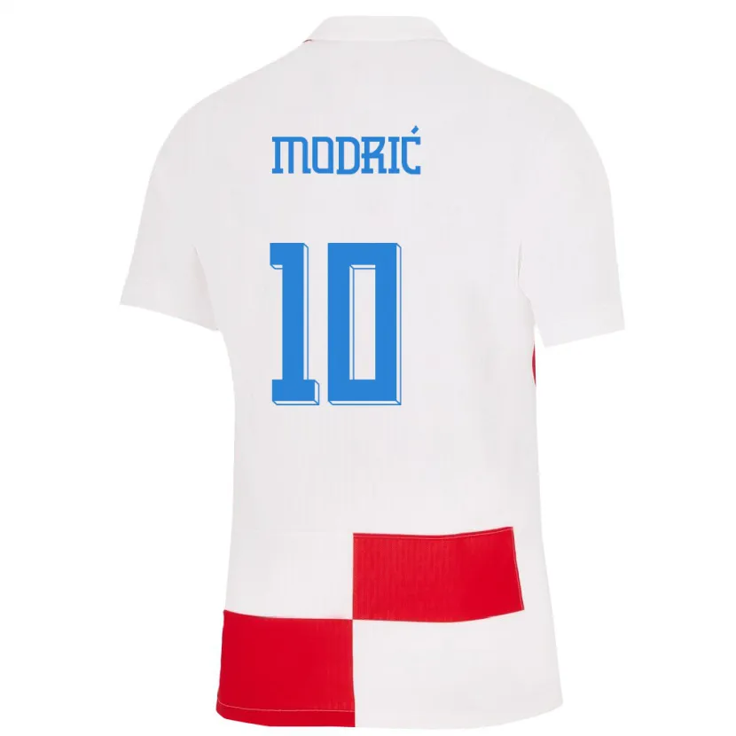 Danxen Kinder Kroatien Luka Modric #10 Weiß Rot Heimtrikot Trikot 24-26 T-Shirt