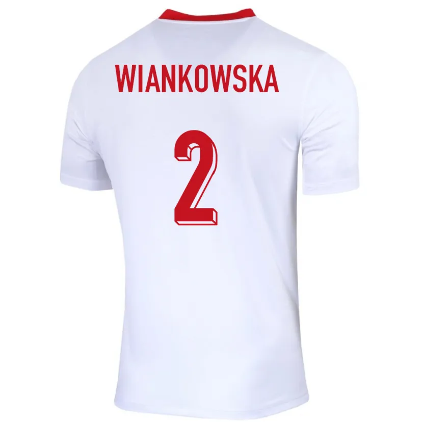 Danxen Kinder Polen Martyna Wiankowska #2 Weiß Heimtrikot Trikot 24-26 T-Shirt