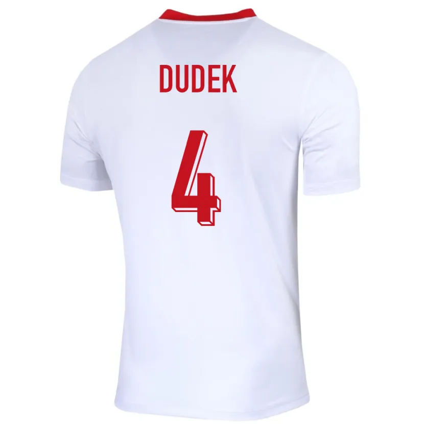 Danxen Kinder Polen Paulina Dudek #4 Weiß Heimtrikot Trikot 24-26 T-Shirt