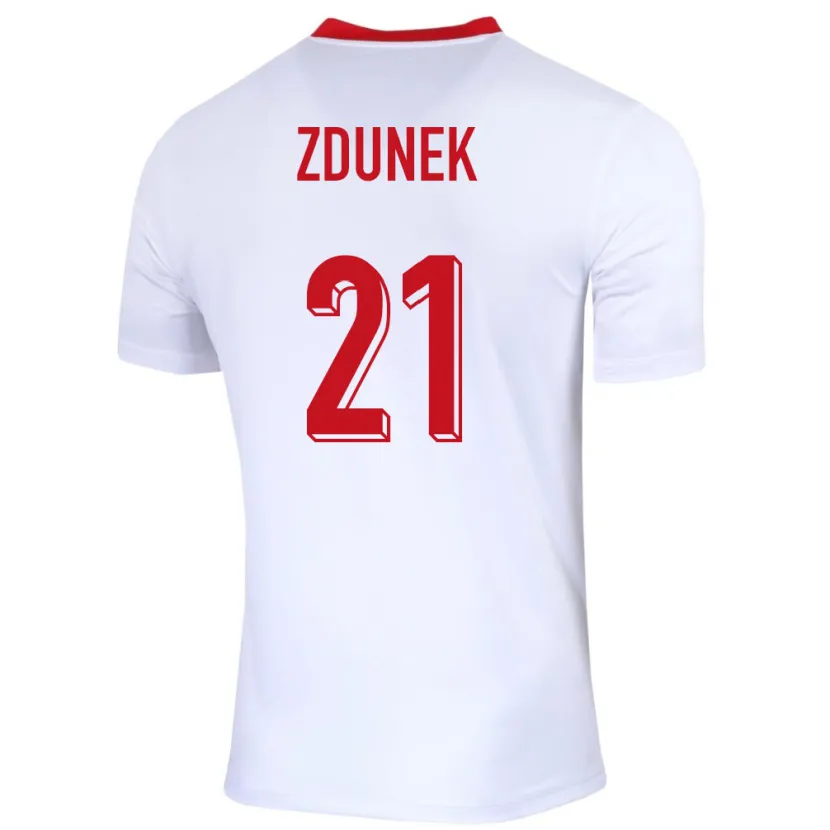 Danxen Kinder Polen Emilia Zdunek #21 Weiß Heimtrikot Trikot 24-26 T-Shirt