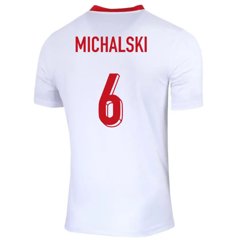 Danxen Kinder Polen Szymon Michalski #6 Weiß Heimtrikot Trikot 24-26 T-Shirt