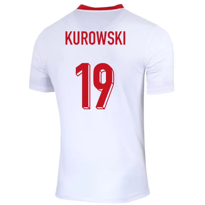 Danxen Kinder Polen Milosz Kurowski #19 Weiß Heimtrikot Trikot 24-26 T-Shirt