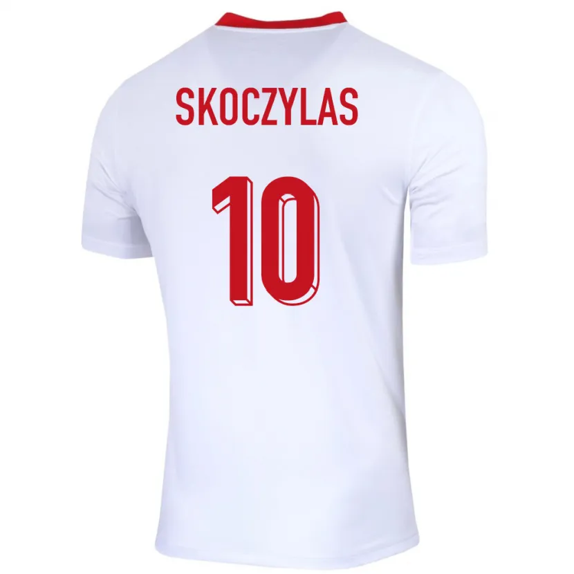 Danxen Kinder Polen Mateusz Skoczylas #10 Weiß Heimtrikot Trikot 24-26 T-Shirt