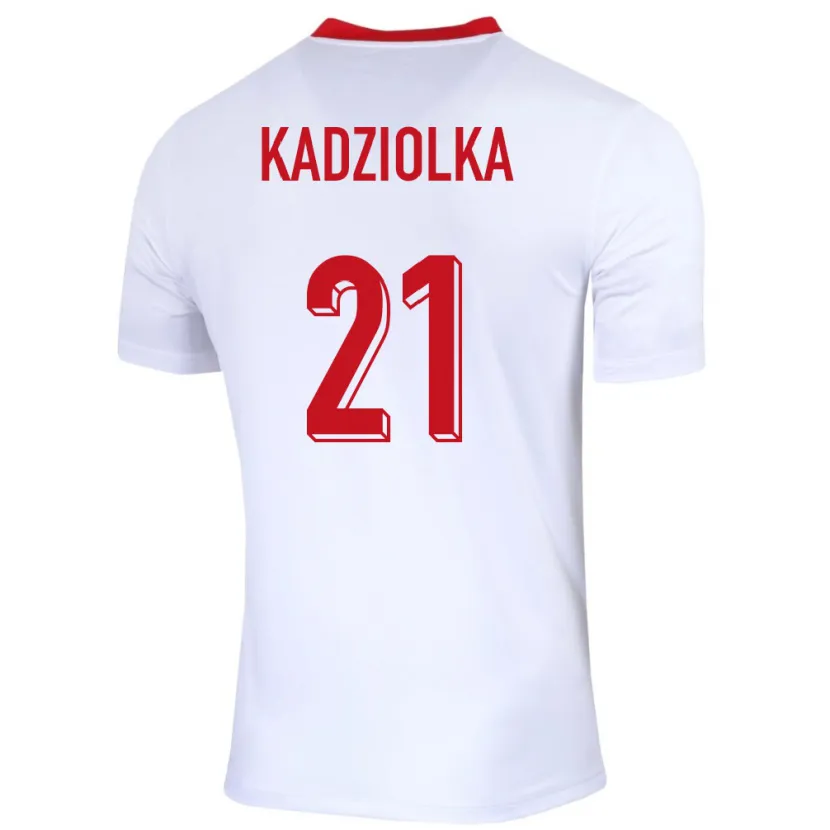 Danxen Kinder Polen Szymon Kadziolka #21 Weiß Heimtrikot Trikot 24-26 T-Shirt