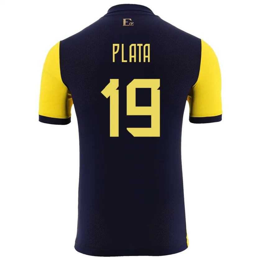 Danxen Kinder Ecuador Gonzalo Plata #19 Gelb Heimtrikot Trikot 24-26 T-Shirt